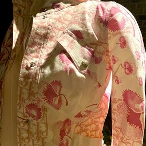 Christian Dior pink and white jacket like new size 6